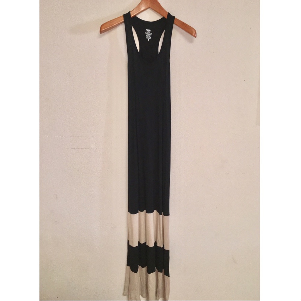 Small Mossimo Black and Tan Maxi Dress